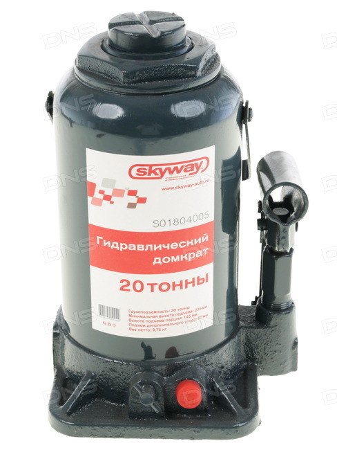 Домкрат бутылочный гидравлический грузоподъемность 20 т., высота подъема от 235 мм., до 440 мм S01804005 