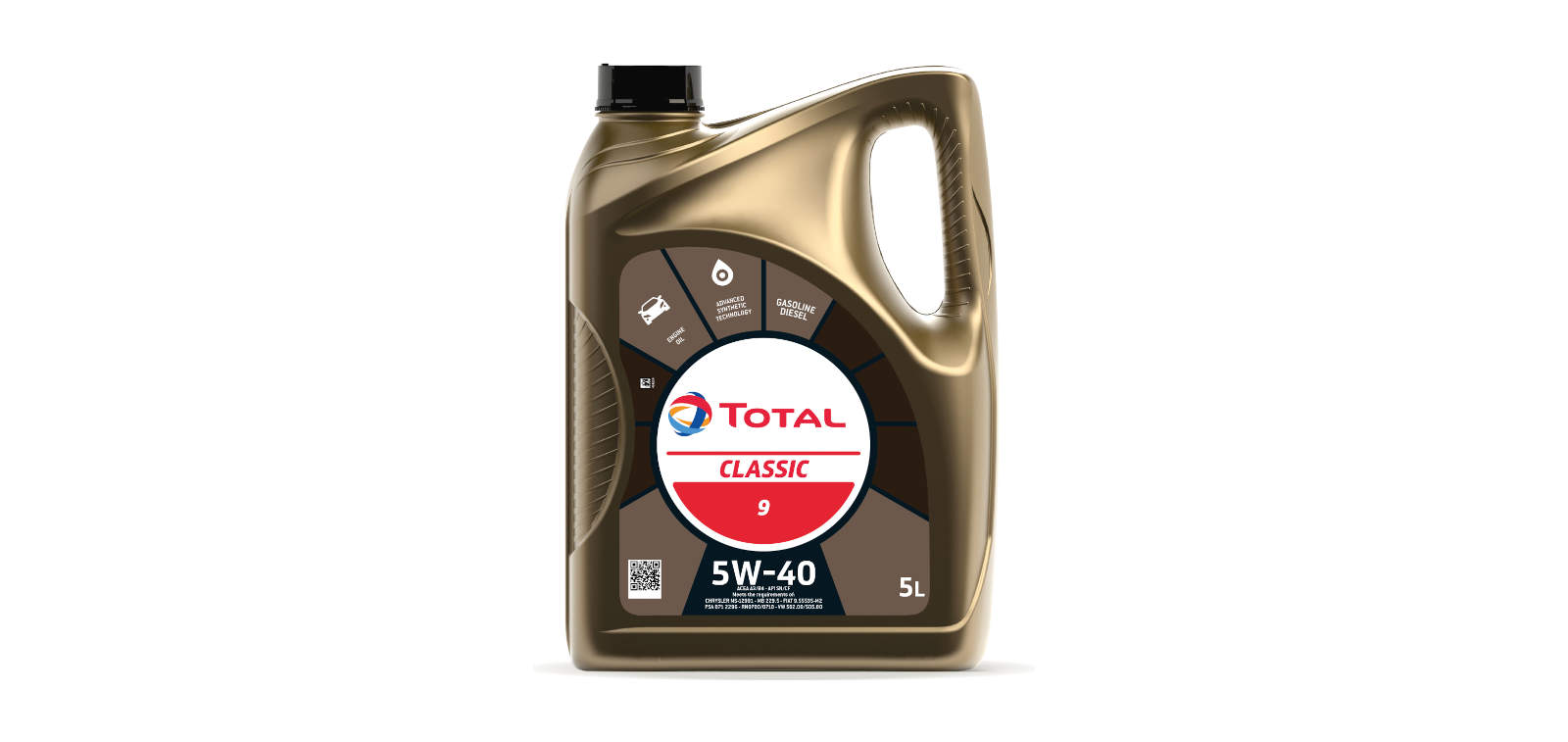 Масло моторное TOTAL CLASSIC 9 5W-40 5л (156721) 213696