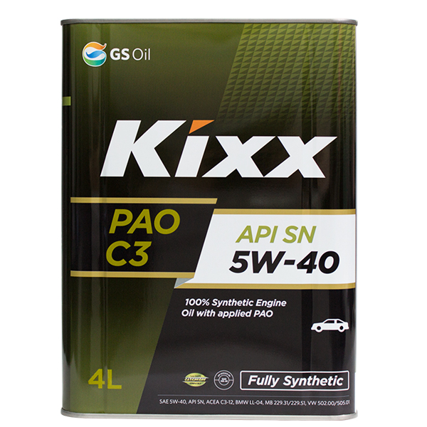 Масло моторное Kixx PAO 5w-40 API SNCF, ACEA C3 4л L209244TE1
