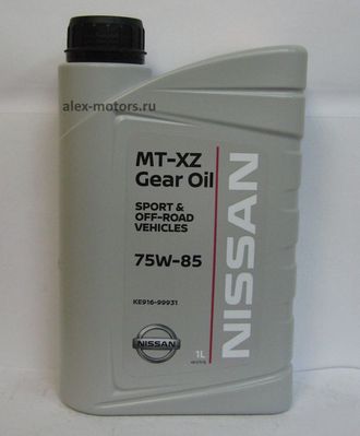 Масло трансмиссионное NISSAN MT XZ Gear Oil 75W-85 1л (KE916-99931) KE916-99931R