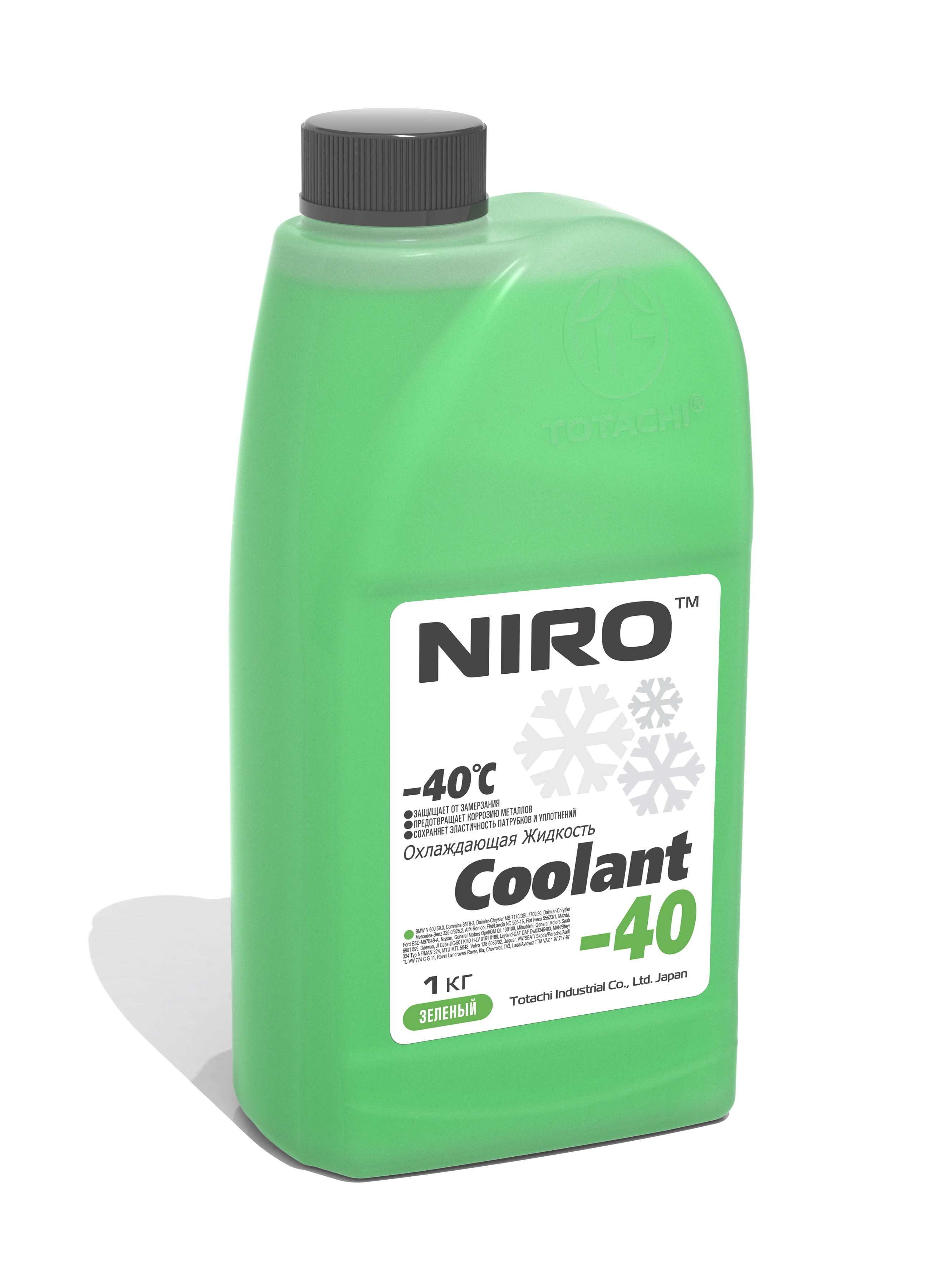 Антифриз TOTACHI NIRO Coolant Green -40C G11 1кг 4589904526800 43201