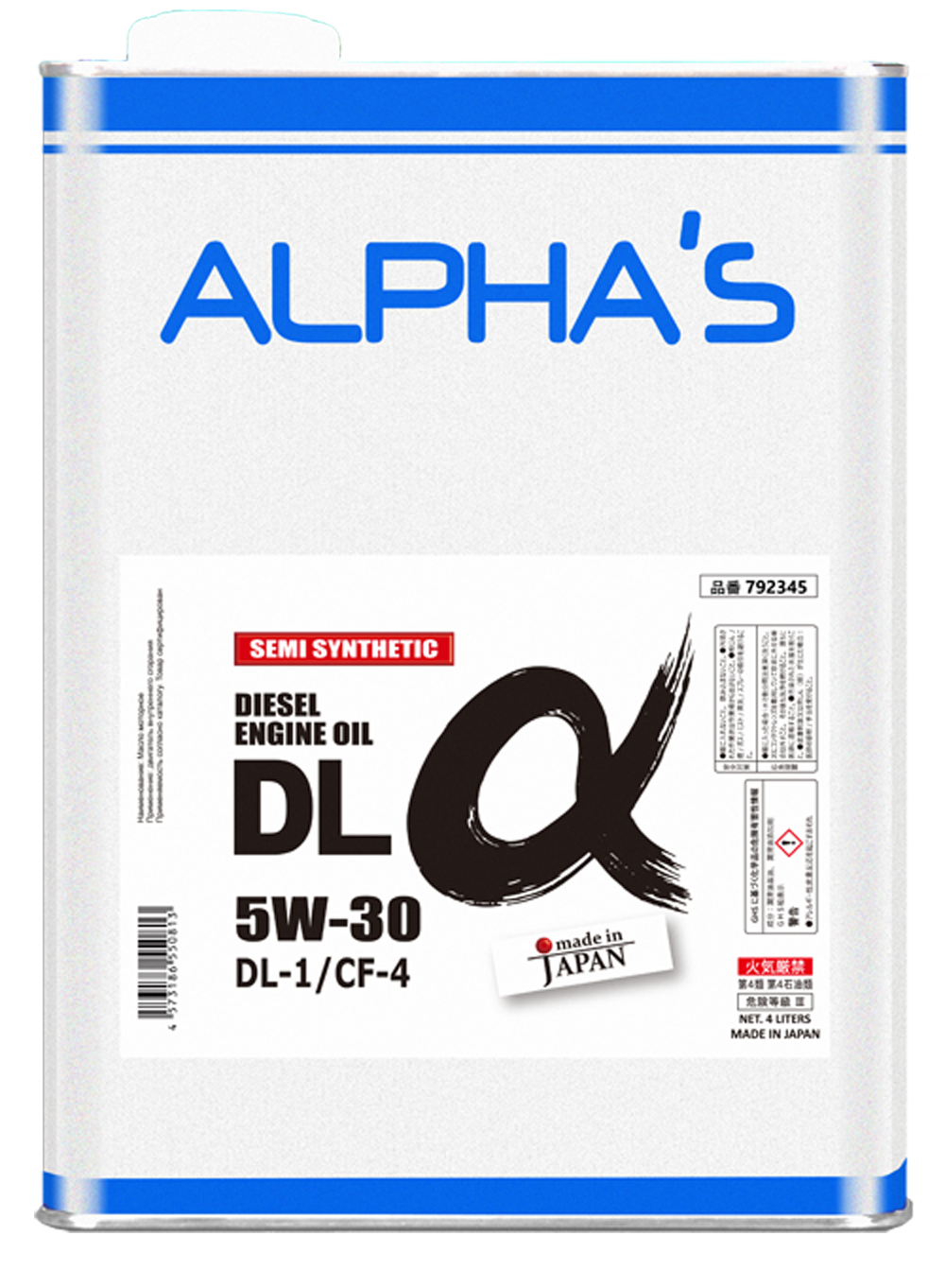 Моторное масло DL-ALPHA 5W-30 DL1CF4 4л 792345