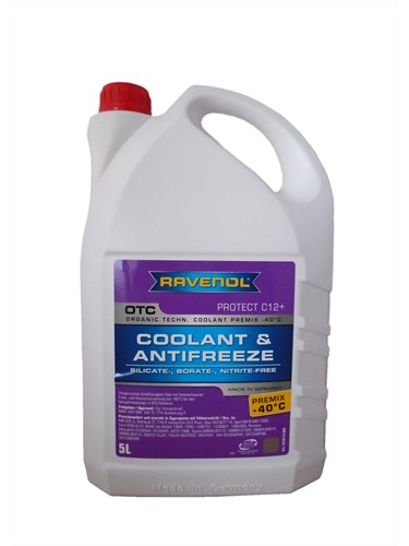 Антифриз готовый к прим. лила RAVENOL OTC Organic Techn.Coolant Premix -40°C ( 5л) 4014835755550