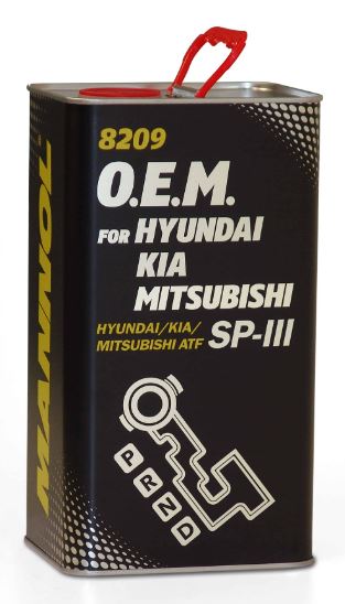 Масло трансмиссионное 8209 O.E.M. for HYUNDAI KIA MITSUBISHI  ATF SP-III (4л.) Metal 3044
