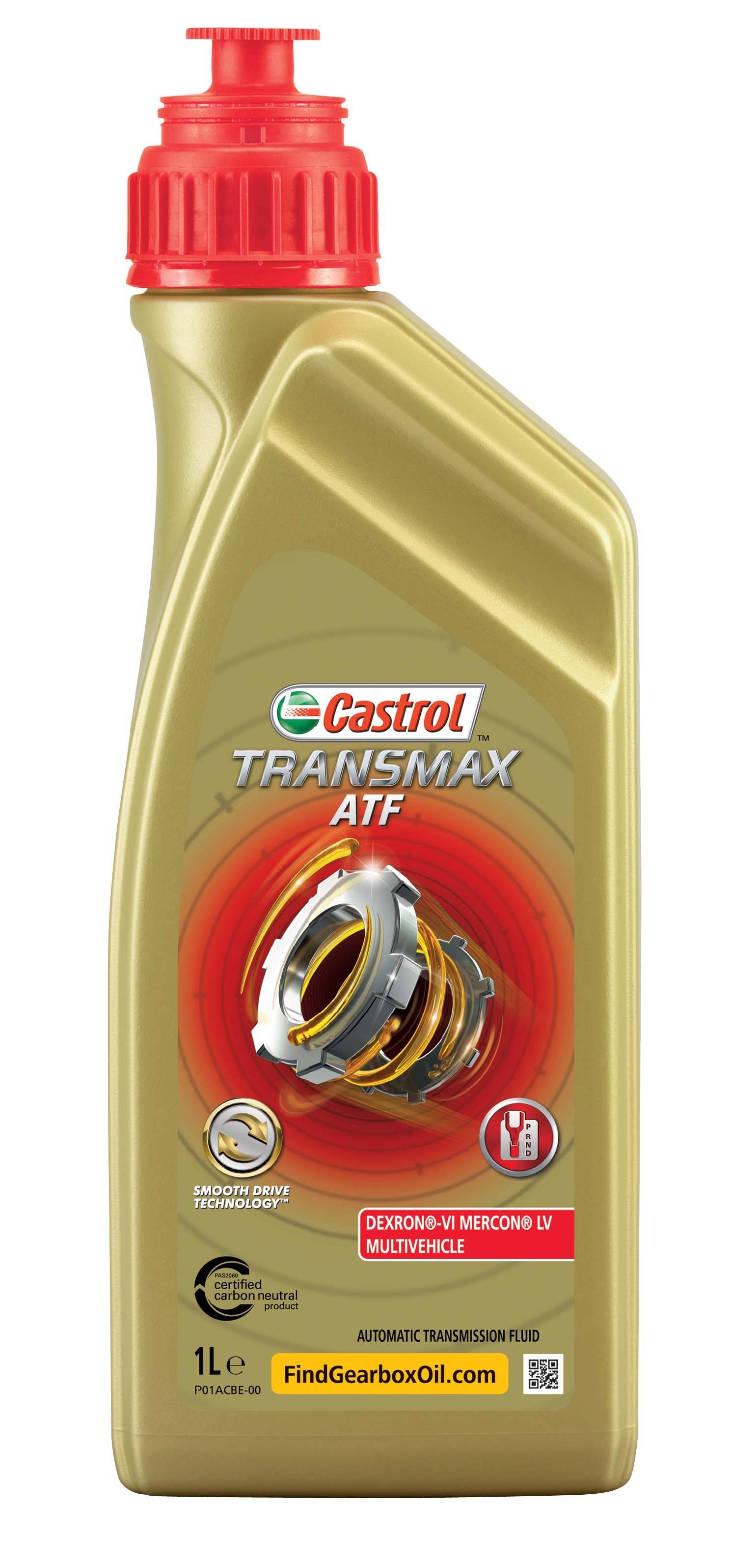 Трансмиссионное масло Castrol Transmax ATF DEXRON®-VI MERCON® LV Multivehicle 1л 15D747