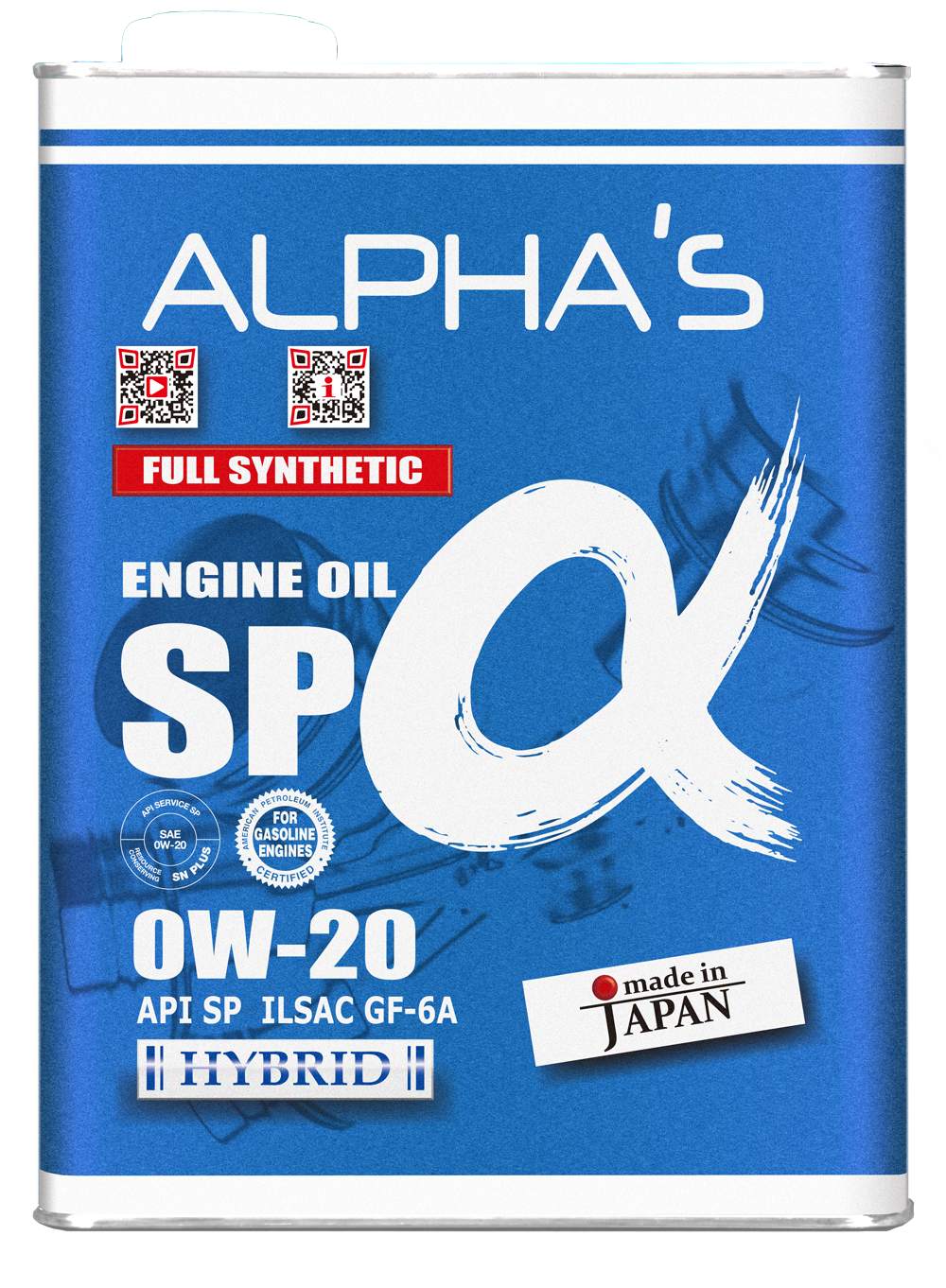 Моторное масло SP-ALPHA 0W-20 SP 4л 809444