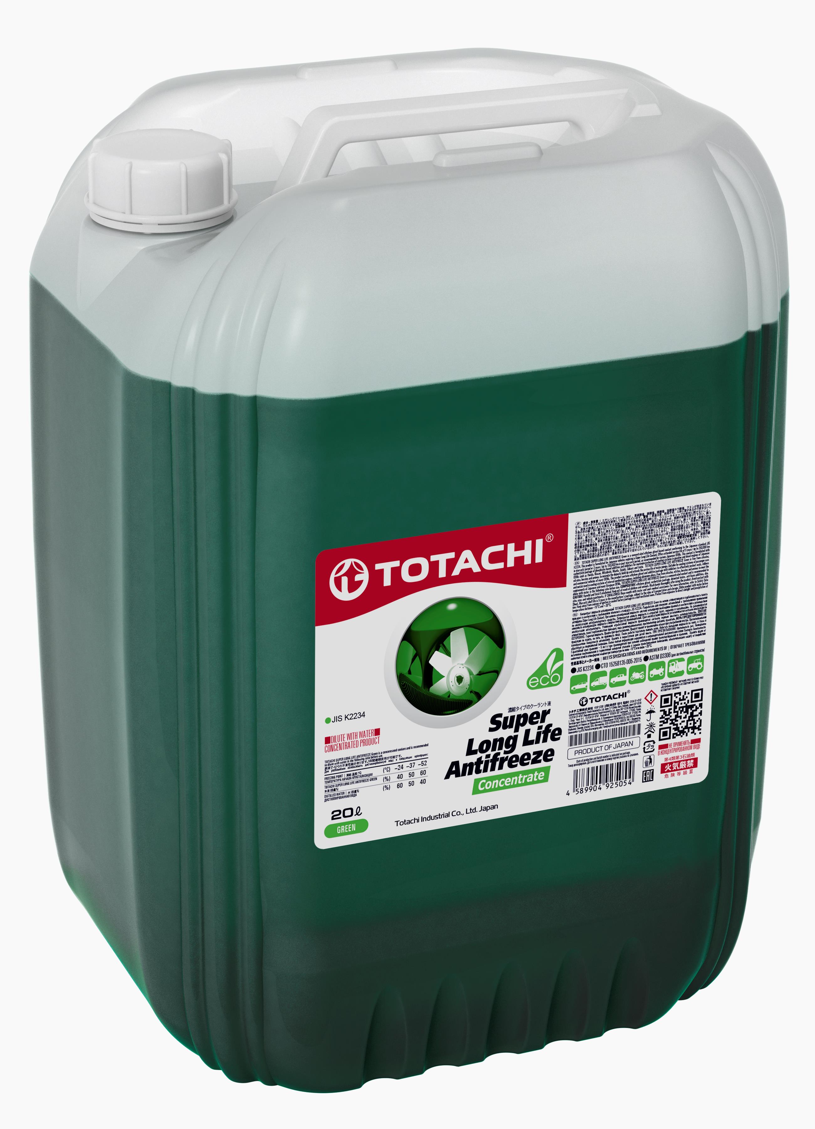 Концентрат антифриза TOTACHI SUPER LLA GREEN 20л (4589904925054) 43620