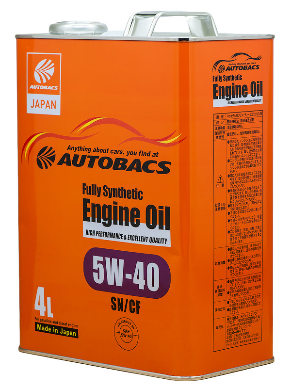 Масло моторное AUTOBACS ENGINE OIL 5W-40 SNCF 4л A01508404