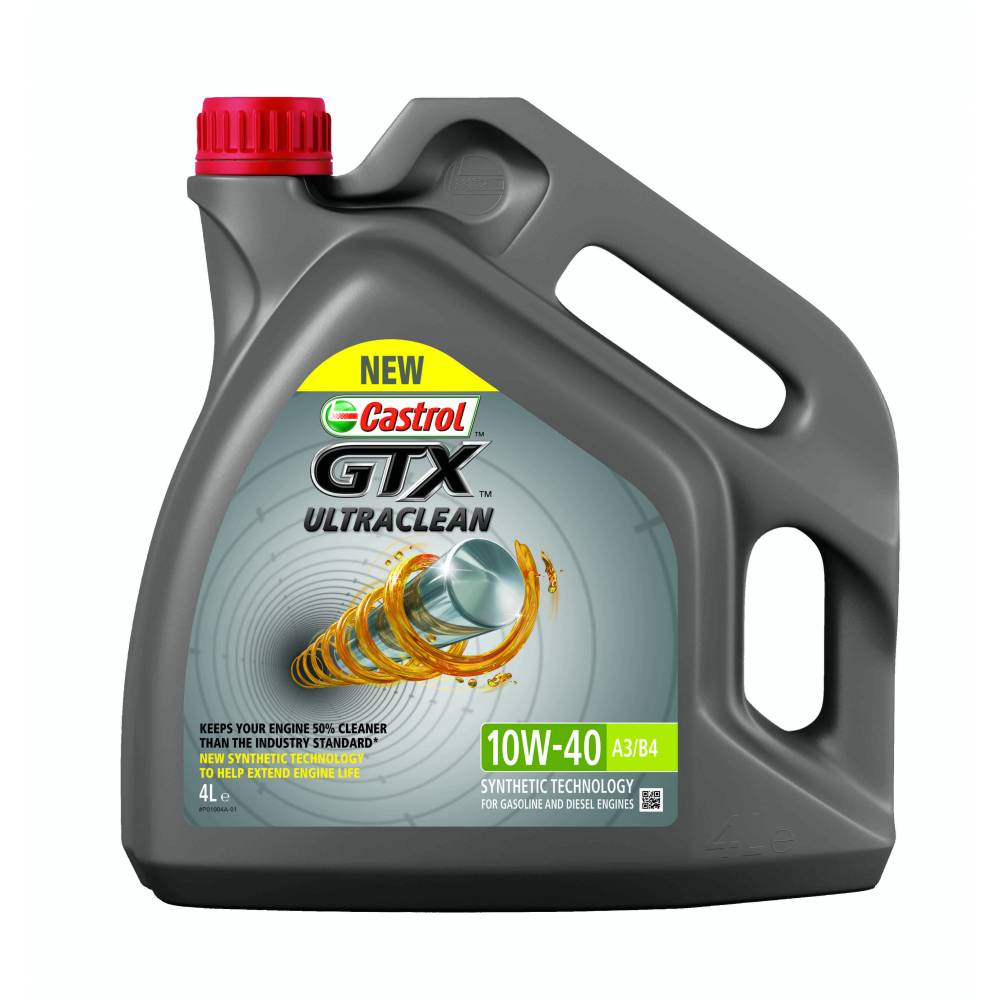 Моторное масло Castrol GTX ULTRACLEAN 10W-40 A3B4 4л 15A4E0