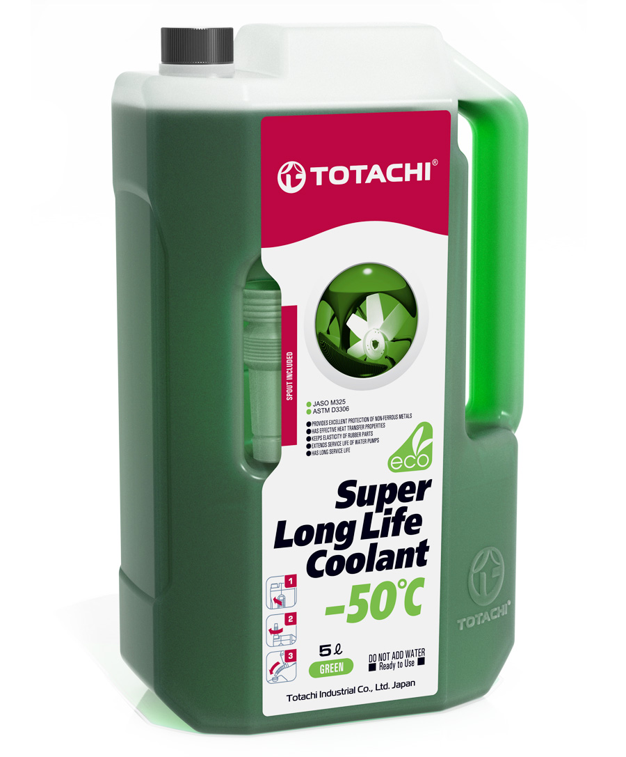 Антифриз TOTACHI SUPER LLC GREEN -50C 5л (4589904924811) 41705