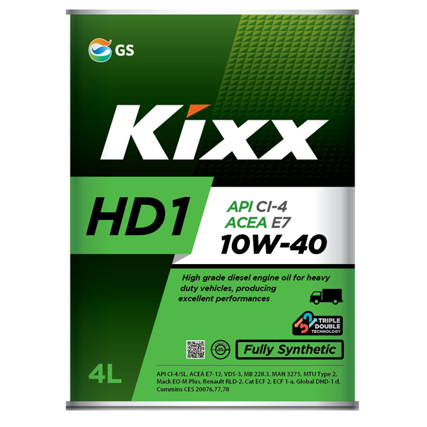 Масло моторное Kixx D-1 (HD1) 10w-40 API CI-4SL, ACEA E7-08B4A3-07 4л (L2063440K1) L206144TE1