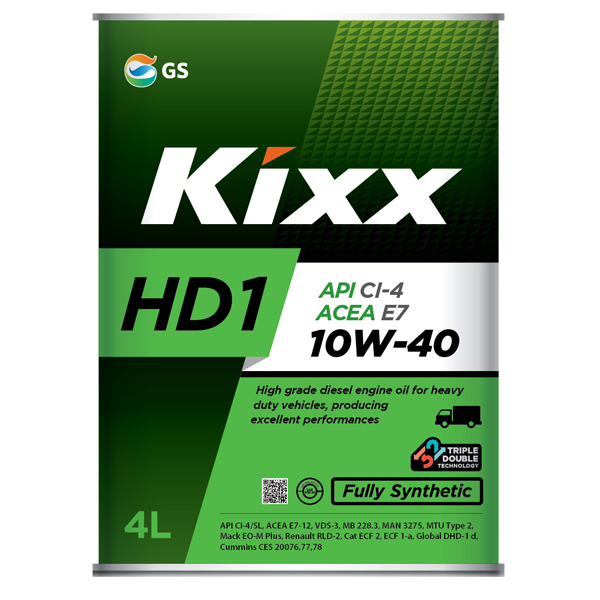 Масло моторное Kixx HD1 10w-40 API CI-4SL, ACEA E7-08B4A3-07 4л (L2063440K1) L206144TE1