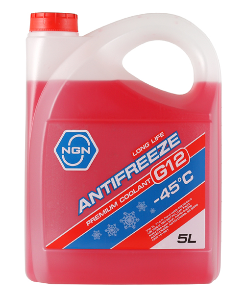 Антифриз NGN G12-45 (RED) ANTIFREEZE 5л V172485339