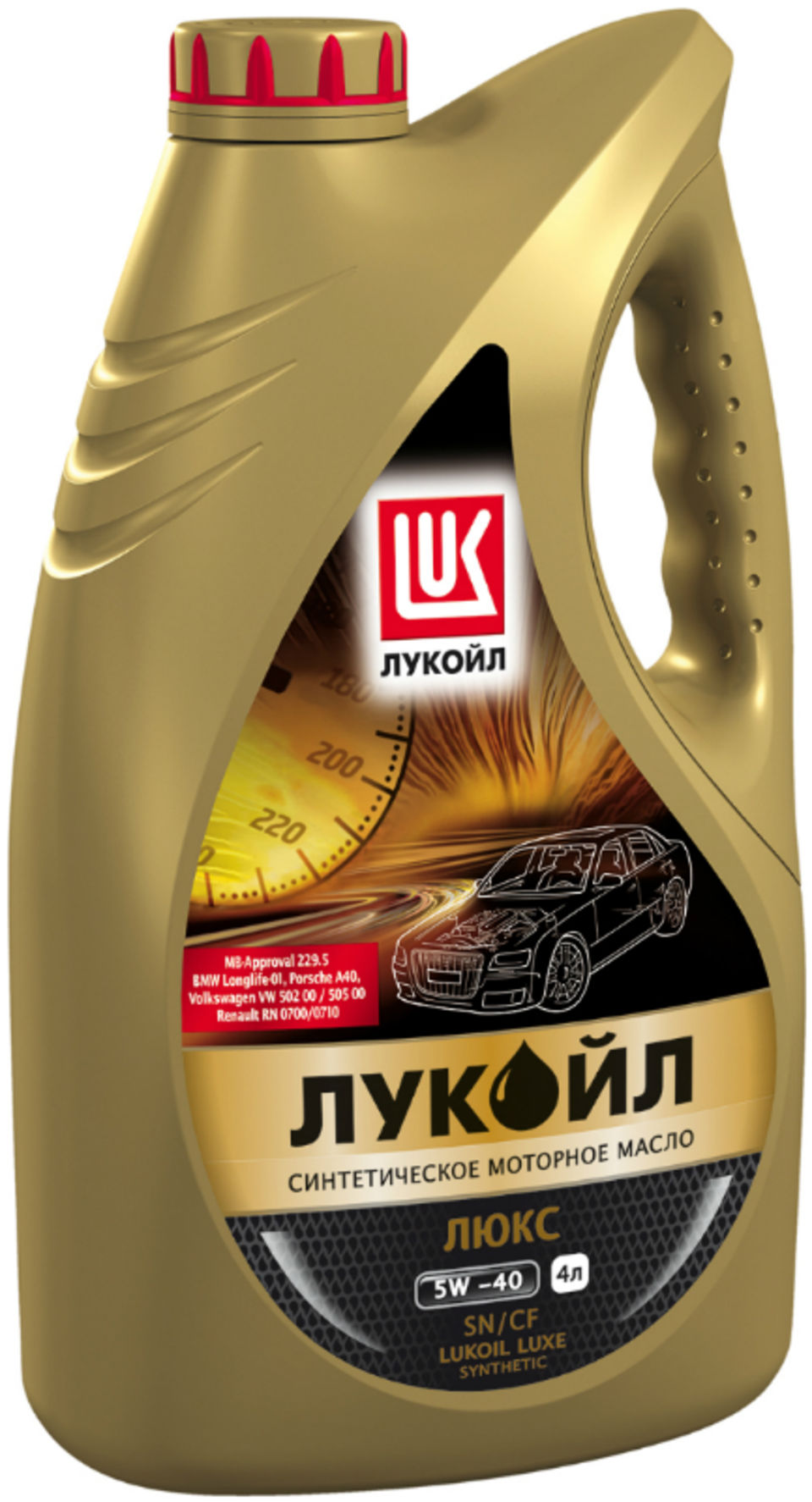 Моторное масло ЛУКОЙЛ ЛЮКС полусинтетическое 5W-40, API SLCF 4л 19190