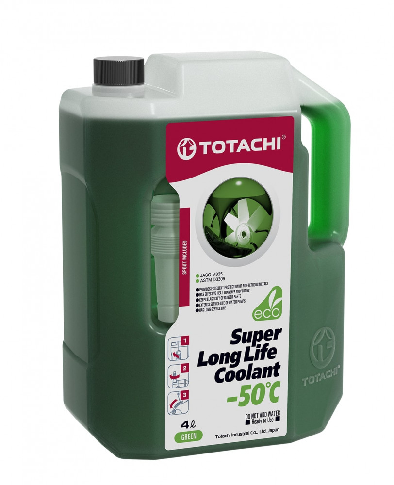 Антифриз TOTACHI SUPER LLC GREEN -50C 4л (4589904520624) 41704