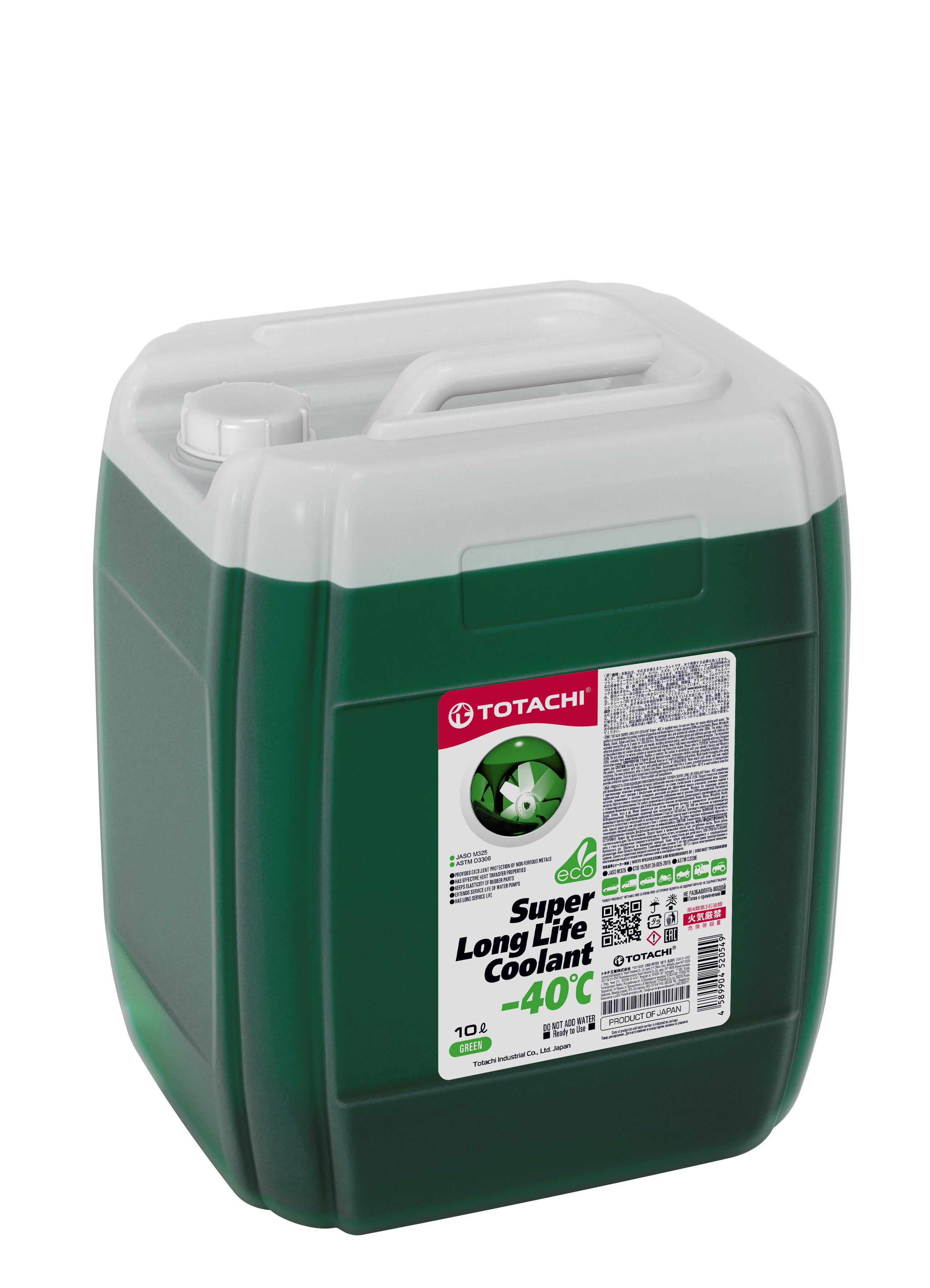 Антифриз TOTACHI SUPER LLC GREEN -40CN -40°C 10л 4589904520549 41610