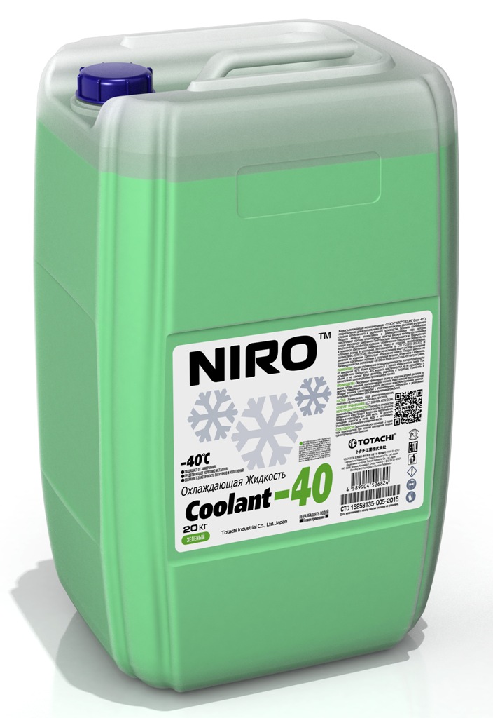 Антифриз TOTACHI NIRO COOLANT Green -40C G11 20кг (4589904526824) 43220