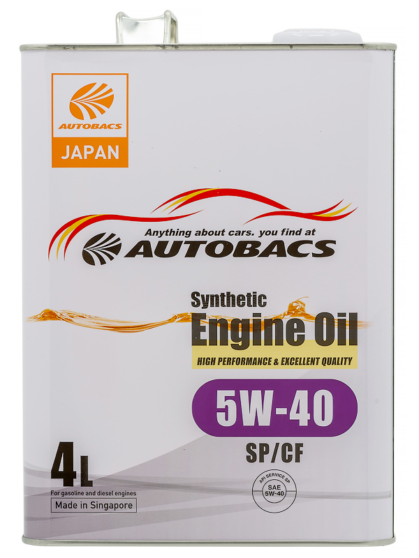 Масло моторное AUTOBACS ENGINE OIL 5W-40 SPCF 4л A00032432