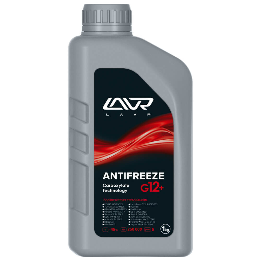 Охлаждающая жидкость ANTIFREEZE LAVR -45°С G12+, 1кг Ln1709