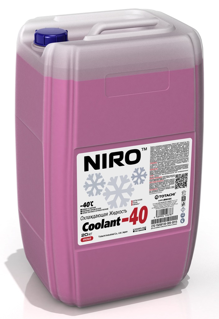 АнтифризTOTACHI NIRO COOLANT Red -40C G12+ 20кг (4589904526787) 43120