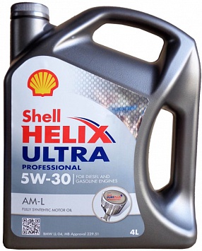 Масло моторное синт. Shell Helix Ultra Pro AM-L, 5W-30, 4л 550040610