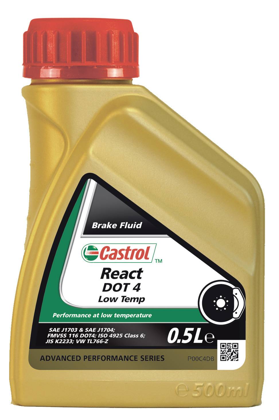 Тормозная жидкость Castrol React DOT 4 Low Temp 0.5л 15CB4F