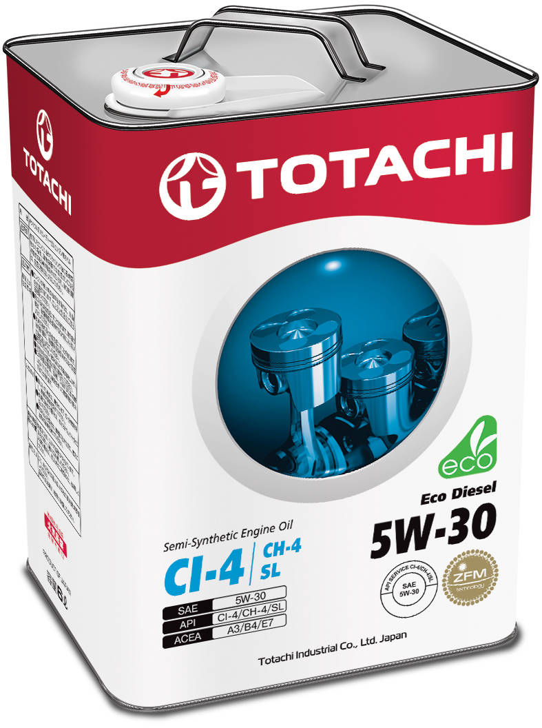 Масло моторное TOTACHI Eco Diesel Semi-Synthetic CI-4SL 5W-30 6л (4562374690486) 11106