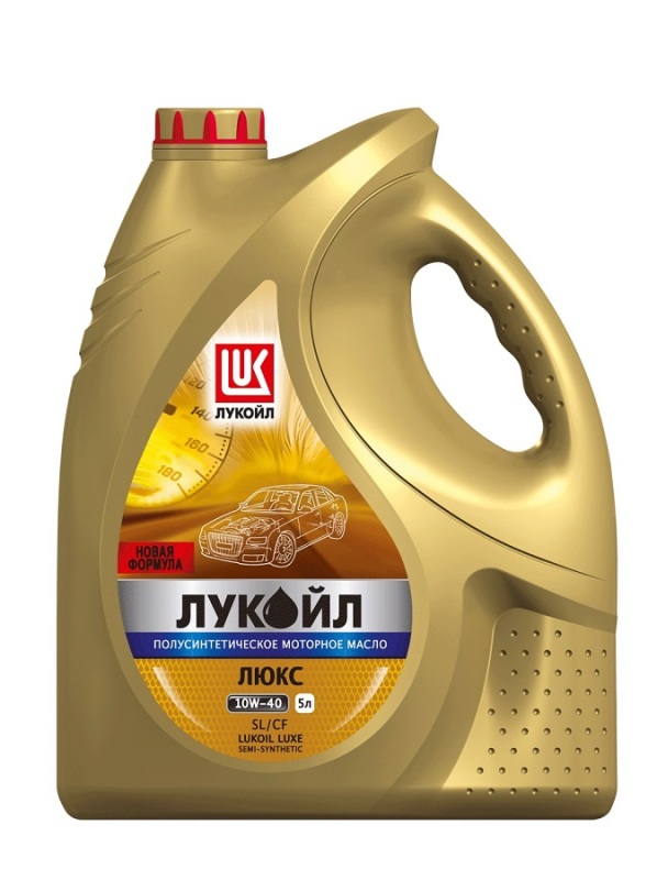 Моторное масло ЛУКОЙЛ ЛЮКС полусинтетическое 10W-40, API SLCF 5л 19299
