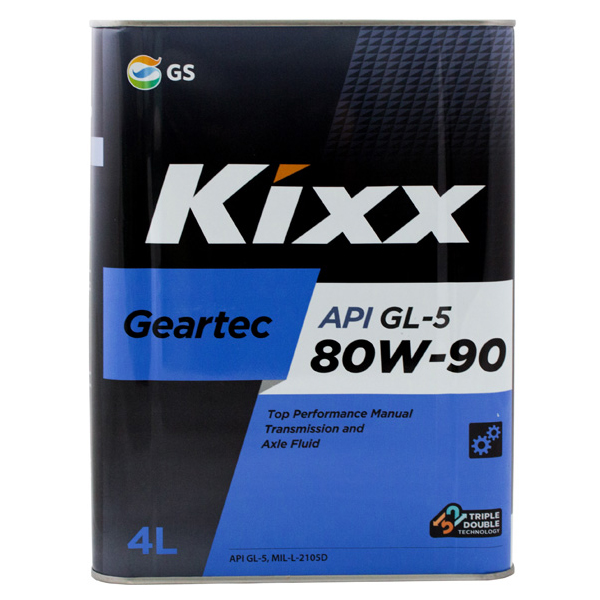 Масло трансмиссионное Kixx GEARTEC 80w-90 API GL-5 4л L298344TE1
