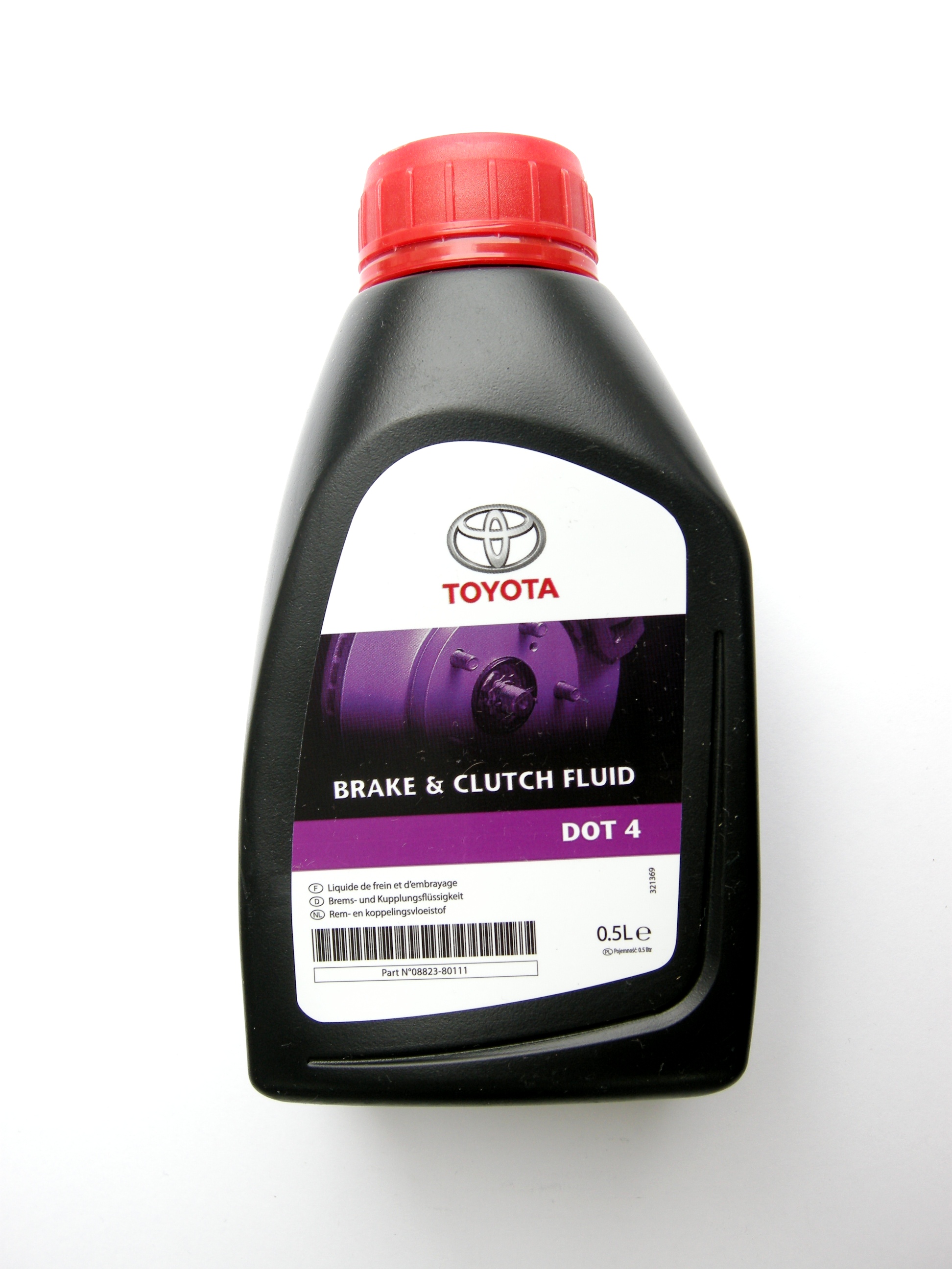 Жидкость тормозная TOYOTA DOT 4 Brake & Clutch Fluid 0,5л 08823-80111