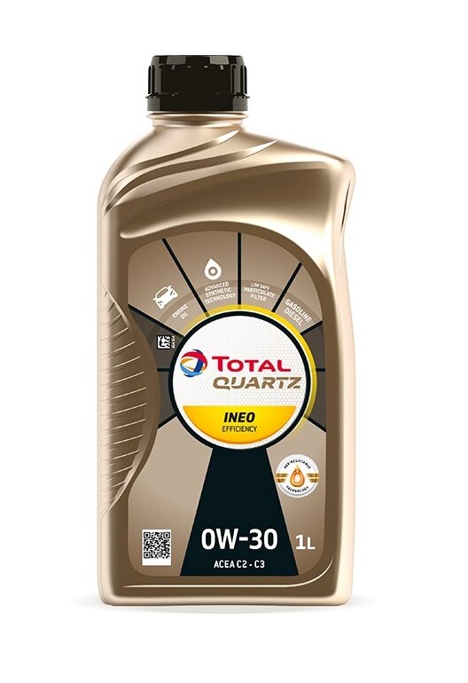 Масло моторное синтетическое TOTAL Quartz Ineo Efficiency 0W-30 1л (186931) 213838