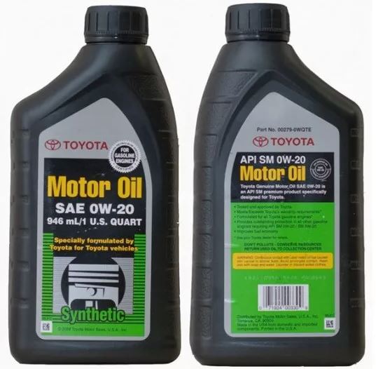 Масло моторное синтетическое TOYOTA Motor Oil 0W-20 1л (00279-0WQTE-6S) 00279-0WQTE