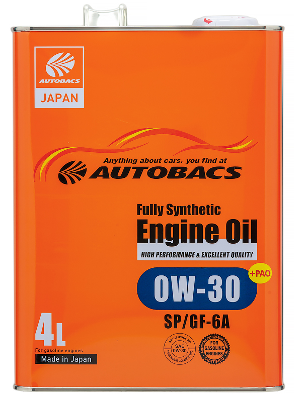 Масло моторное 0W-30 AUTOBACS ENGINE OIL API SP ILSAC GF-6A SYNTHETIC (4л х 6) A00032234